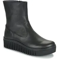 Art för kvinnor. 115311201003_001 Ankelstövlar i läder 1531 Nappa svart (41), Hud, 3 till 5 cm, Nyckelband, Zip, Casual