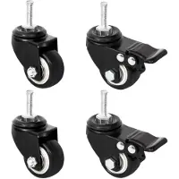 vidaXL Hjul till odlingslåda 4 st svart 8x3,5x8 cm järn