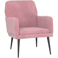 vidaXL Fåtölj, Rosa, 62X79X79 Cm, Klädd i Sammet