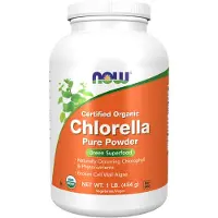 Now , Certifierad ekologisk Chlorella, Ren pulver, 1 lb (454 g)
