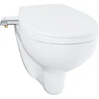 GROHE Bau Manuel Bidetsæde - Keramisk WC-sæde med låg, soft close, 2 sprayarme 39648SH0