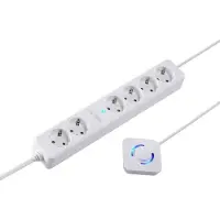 Sygonix SY-4535066 Förgreningsdosa med brytare Vit Skyddskontakt 1 st