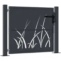 vidaXL Portail de jardin 105x105cm acier conception d'herbe