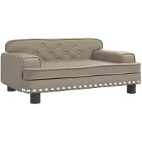 vidaXL Hundbädd cappuccino 70x45x30 cm konstläder