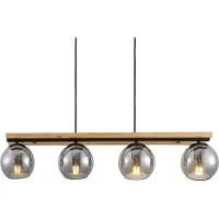 LINDBY Taklampa , Enrique, dimbara, Trä, Vardagsrum, Glas, Modern