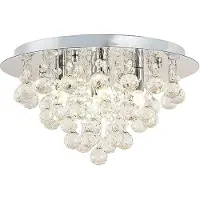 LINDBY Kristall taklampa Antonino , dimbar, Förkromad / silver, Vardagsrum / matsal, Kristall, Modern, Taklampa