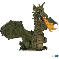 Papo Grön Eldsprutande Drake m. Vingar - L: 15,4 cm - - One Size - Leksaksfigur