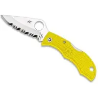 Spyderco Ladybug 3 Salt LYLS3 Yellow FRN, serrated pocket knife