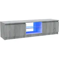 vidaXL TV-bänk med LED-belysning grå sonoma 120x30x36 cm