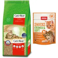 Cat's Best 40l Cat's Best Original kattströ + 200g Dogs'n Tiger Gourmet Menu på köpet