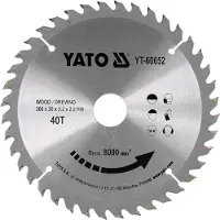 YATO Sågklinga för trä YT-60652; 200x2,2x30 mm; Z40