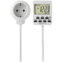 Sygonix SY-5178380 Tidbrytarur digital Veckoprogram 3500 W Nedräkningsfunktion, Kontinuerlig drift, Programmeringsfunktion, Slumpfunktion, Timer-Funktion,