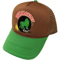 Ginza.se Bob Marley: Unisex Mesh Back Cap/Exodus Lion (Brown & Green)