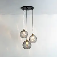 Holländer Glas pendellampa Milano, dimbar, Aluminium / grå / zink, Vardagsrum / matsal, Glas, Modern, Pendellampa
