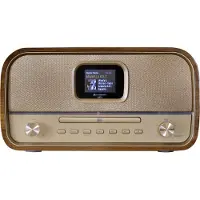 Soundmaster DAB970BR1, Minisystem för hemmaljud, Guld, Trä, 30 W, DAB+,FM, MP3, CD,CD-R,CD-RW