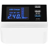Mtp Products Win How Solution YC-CDA26D Snabb Laddstation - 3x USB, USB-C - Vit