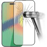 Mtp Products iPhone 15 Pro Heltäckande Härdat Glas Skärmskydd - 9H - Svart Kant