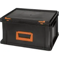 Alutec 139220110188 Plastlåda Magnus PC 20 (B x H x D) 400 x 233 x 300 mm Svart, Orange 1 st