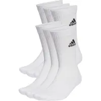 Adidas Strumpor Cushioned Crew 6-pack - Vit/svart, storlek 19-21