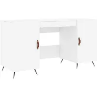 vidaXL Skrivbord vit 140x50x75 cm konstruerat trä