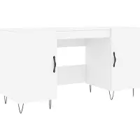 vidaXL Skrivbord vit 140x50x75 cm konstruerat trä