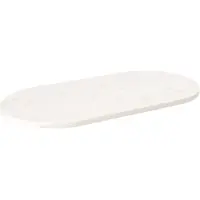 vidaXL Bordsskiva vit 100x50x2,5 cm oval massiv furu
