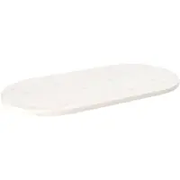 vidaXL Bordsskiva vit 110x55x2,5 cm oval massiv furu