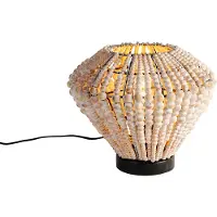 QAZQA Orientalisk bordslampa beige med pärlor - Moti