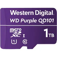 Western Digital WD Purple WDD100T1P0C - Flash-minneskort - 1 TB - UHS-I U1 / Class10 - microSDXC - lila