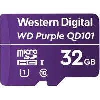 Western Digital WD Purple SC QD101 WDD032G1P0C - Flash-minneskort - 32 GB - UHS-I U1 / Class10 - microSDHC - lila