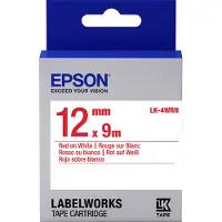 Epson LK-4WRN | röd text - vit tejp | 12mm (original)