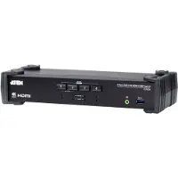 Aten CS1824 KVMP Switch - Omkopplare för tangentbord/video/mus/ljud/USB - 4 x KVM/ljud/USB - 1 lokal användare - skrivbordsmodell