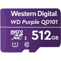 Western Digital WD Purple SC QD101 WDD512G1P0C - Flash-minneskort - 512 GB - UHS-I U1 / Class10 - mikroSDXC UHS-I - lila