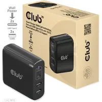 Club 3D CAC-1912 Laptop nätadapter 100 W 2x USB-A, 2x USB-C Power Delivery Svart Inomhus GaN, USB Power Delivery (USB-PD)