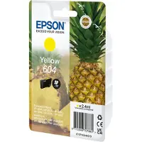 Epson 604 Singlepack - 2.4 ml - gul - original - blister med RF-larm/akustiskt larm - bläckpatron - för Expression Home XP-2200, 2205, 3200, 3205, 4200, 4205 WorkForce WF-2910, 2930, 2935, 2950