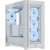 Corsair 5000X RGB QL Edition Midi-Tower Datorchassi Vit