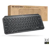 Logitech MX Keys Mini for Business - Tangentbord - bakgrundsbelyst - trådlös - Bluetooth LE - QWERTY - internationell engelska - grafit