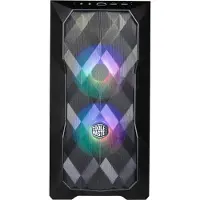 Cooler Master MasterBox TD300 MESH - Tower - micro ATX - genomskinlig sidopanel (härdat glas) - ingen strömförsörjning (ATX) - svart - USB/ljud
