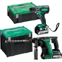 HiKOKI Kit 18V DS18DBS+DH18DBL – 2x5Ah-batterier