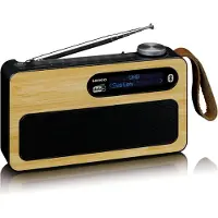 Lenco Bärbar DAB+/ FM-radio med Bluetooth Bamboo Black