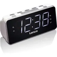 Lenco Klockradio CR-18 FM Väckningsfunktion Vit
