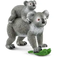 Schleich Wild Life - L: 13, 6 cm - Koala Mother and Baby - - One Size - Leksaksdjur