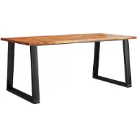 vidaXL Matbord med levande kant 180x90x75 cm massivt akaciaträ