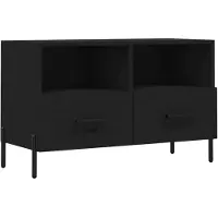 vidaXL Tv-bänk svart 80x36x50 cm konstruerat trä