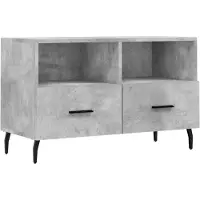 vidaXL Tv-bänk betonggrå 80x36x50 cm konstruerat trä