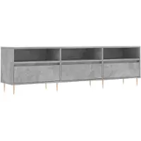 vidaXL Tv-bänk betonggrå 150x30x44,5 cm konstruerat trä