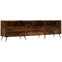 vidaXL Tv-bänk rökfärgad ek 150x30x44,5 cm konstruerat trä