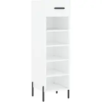vidaXL Skohylla vit 30x35x105 cm konstruerat trä