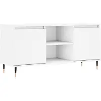 vidaXL Tv-bänk vit 104x35x50 cm konstruerat trä