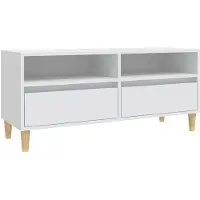 vidaXL Tv-bänk vit 100x34,5x44,5 cm konstruerat trä